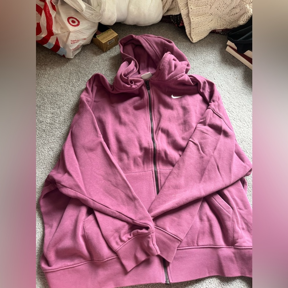 Purple/ mauve Nike zip up hoodie